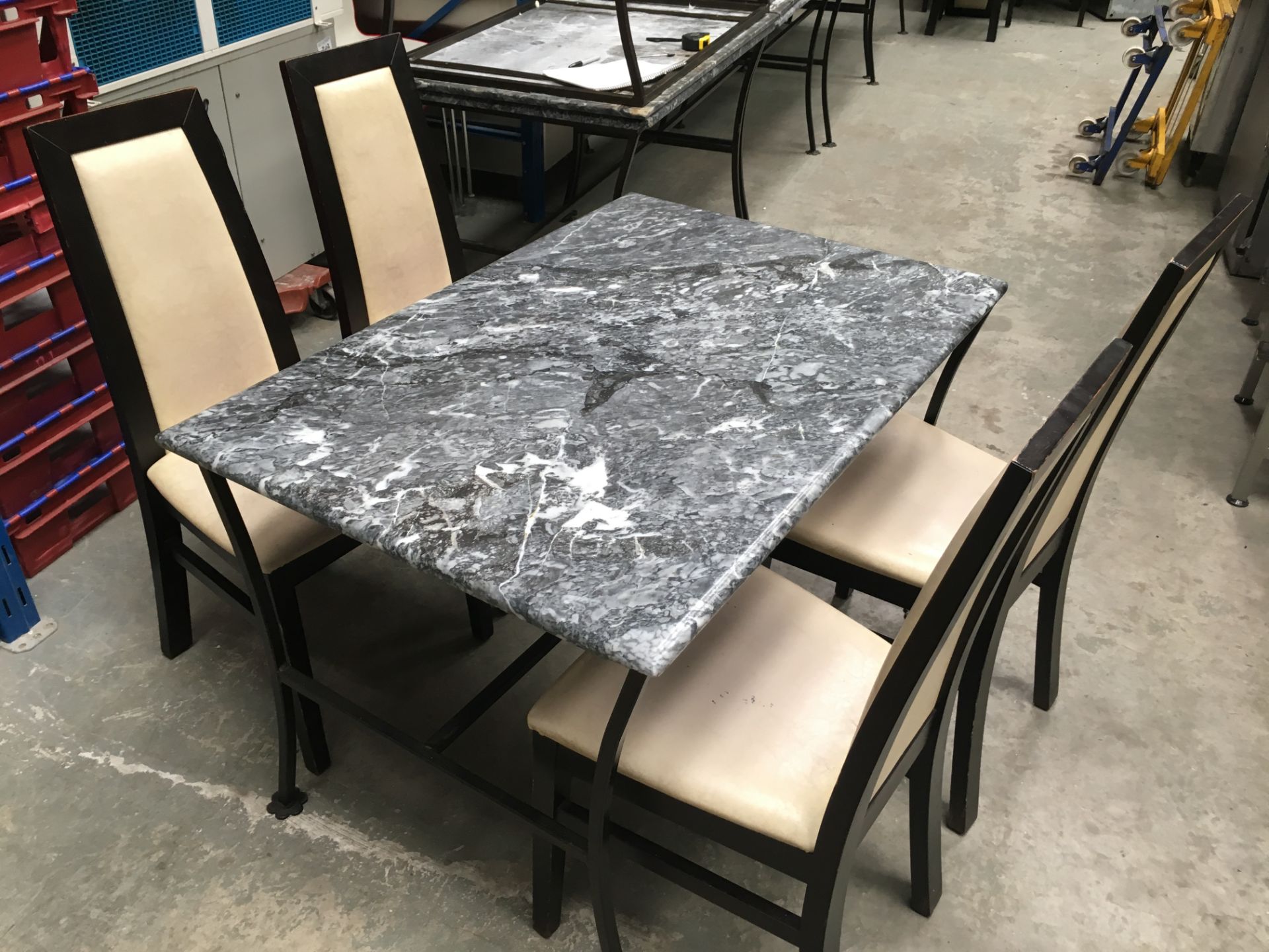 Marble top Table and 4 Chairs Top Quality - Image 2 of 9