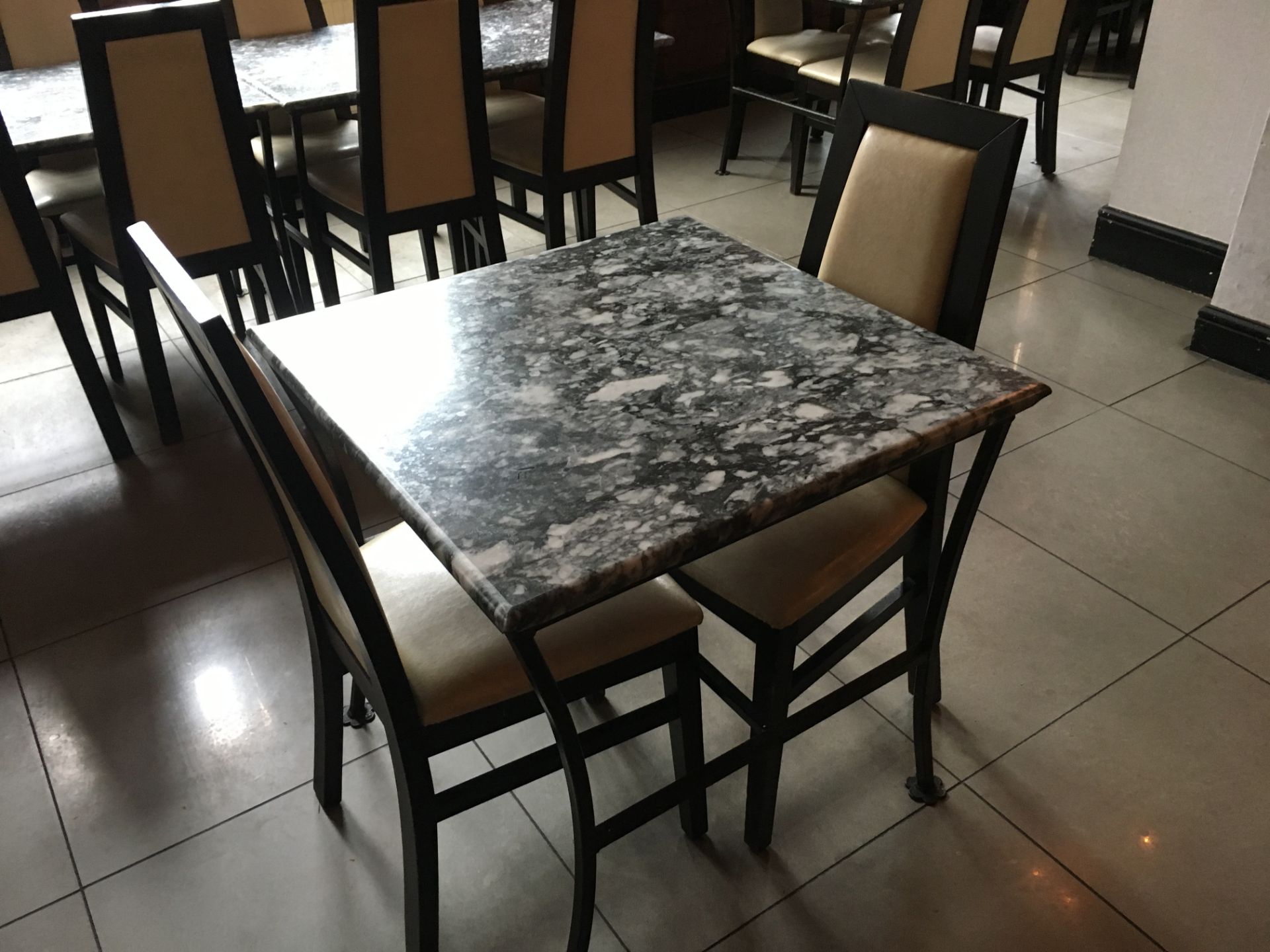 Marble top Table and 4 Chairs Top Quality - Image 7 of 9