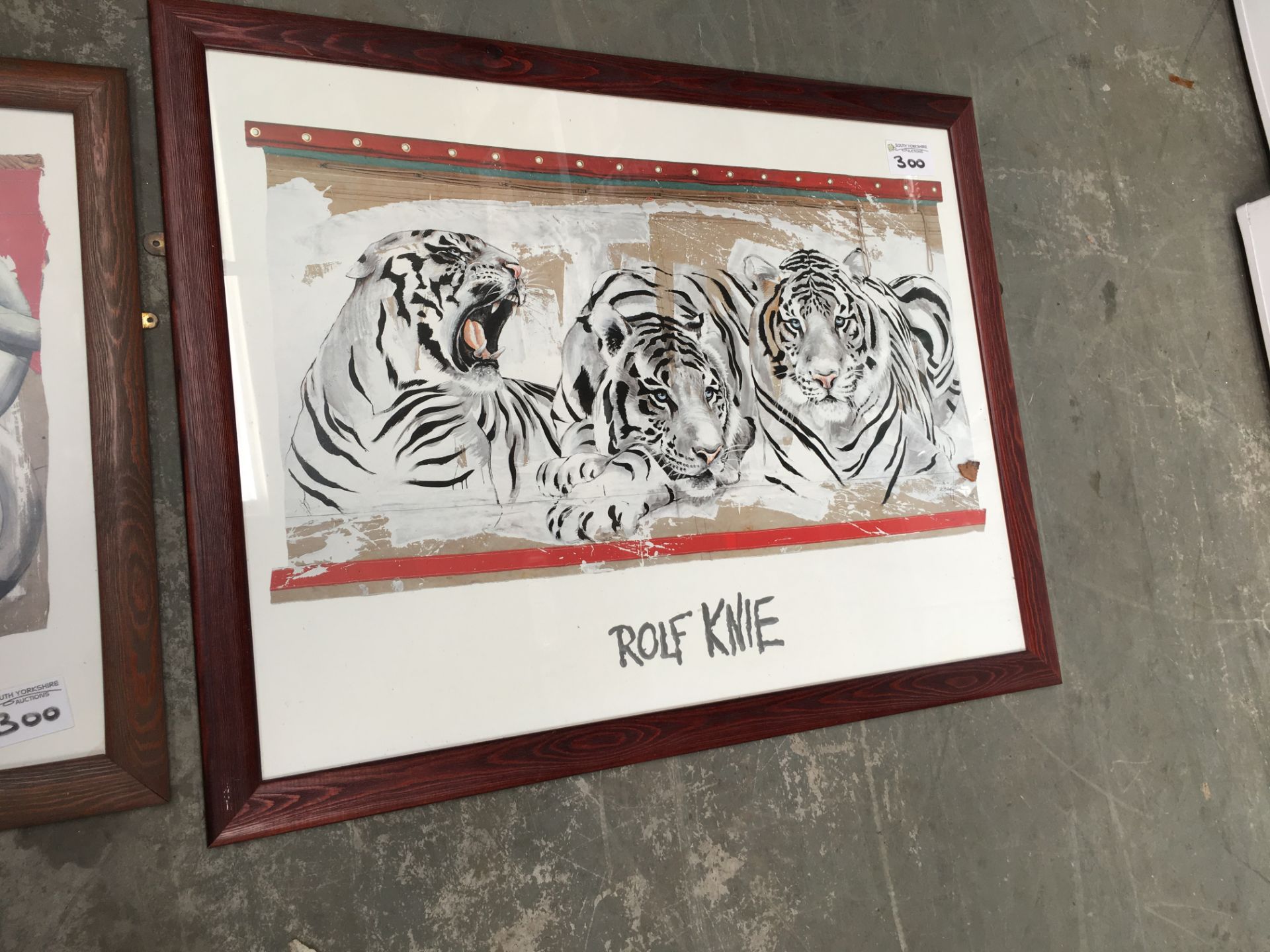 2 x Framed Pictures of Tigers