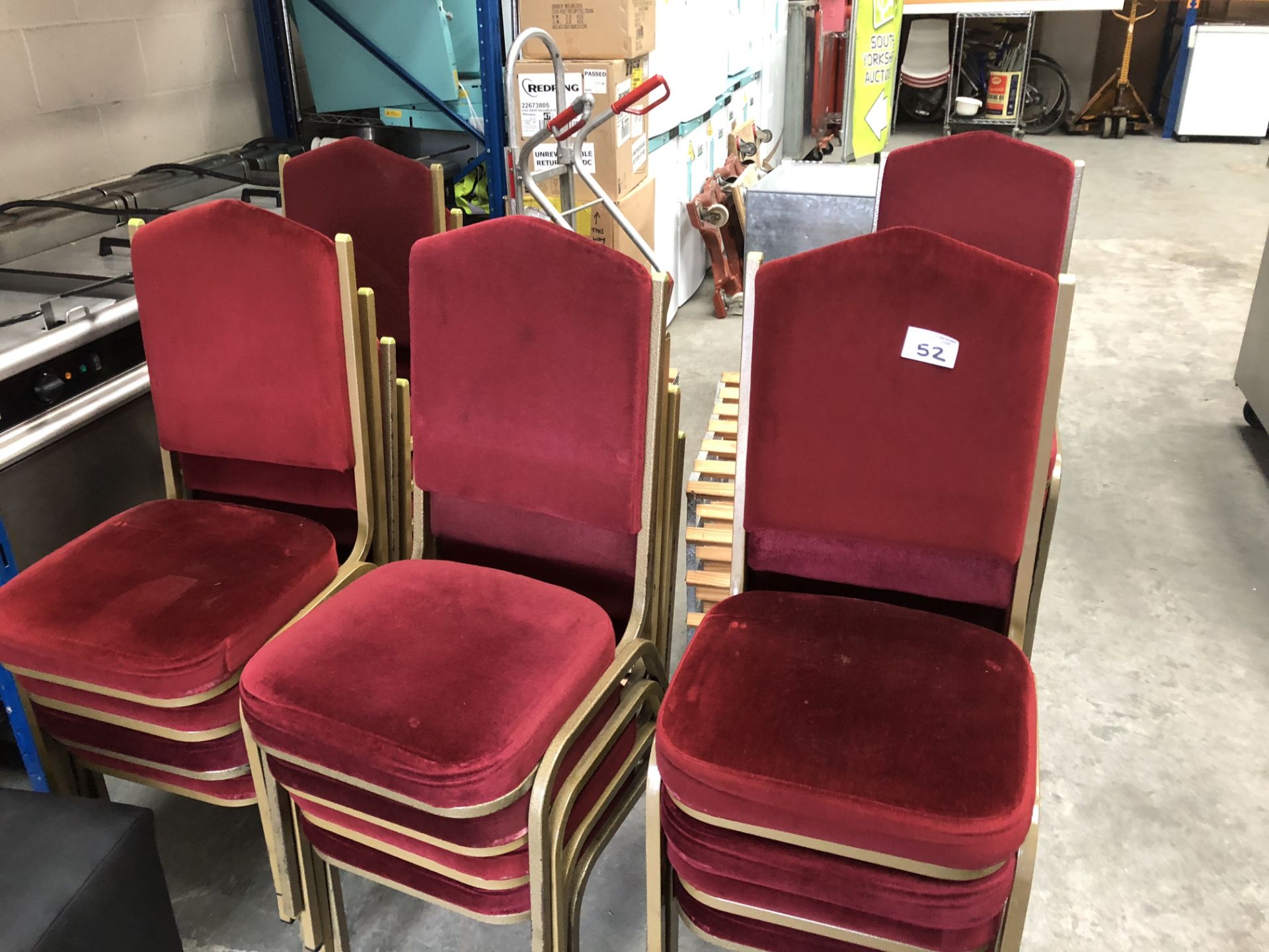 20 Red Banqueting Chairs