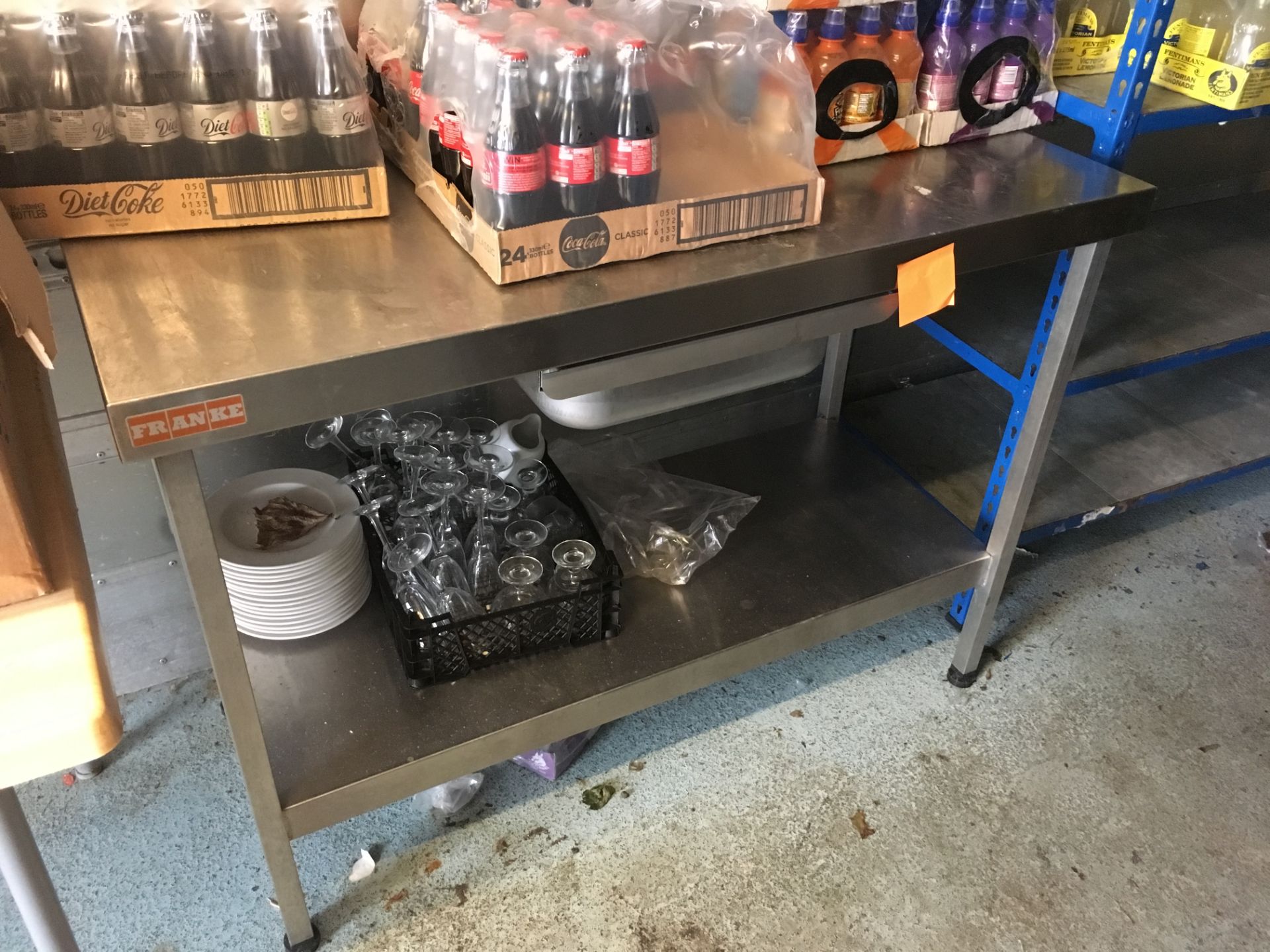 Stainless Steel Table, undershelf and Drawer