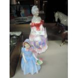 Two Royal Doulton figurines, Veronica possibly HN1517 Rd No 773349 and Wendy HN2109