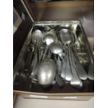 A tin of flatware