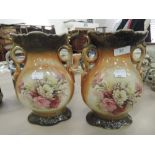 A pair of Venician style vases