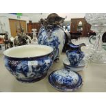 A T Rathbone & Co jug, soap dish, vase etc in Iris pattern