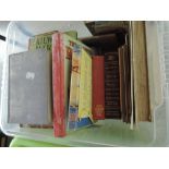 A box of vintage volumes including: The Monster Rupert Story and Picture Book, etc