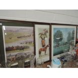 Four racing prints, The 1987 Seagram Grand National, the Three Kings and Approaching the Start