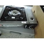 A Highlander butane gas stove