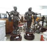 Two spelter figurines