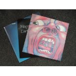 3 X King Crimson LPs USA - pink rim label - Earthbound - black label -pink i In the Court Of -