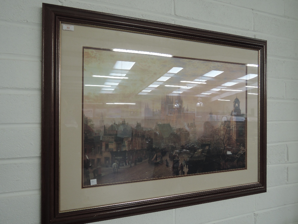 A large Victorian city scape print