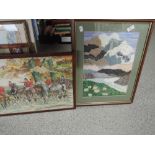 Two tapestries including hunting interest