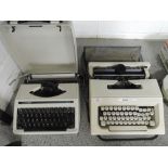 A Silver Reed SR12 typewriter and an Olivetti L20 typewriter