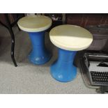 A pair of vintage plastic 'tam-tam' stools