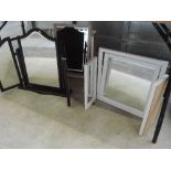 Three tryptic dressing table mirrors