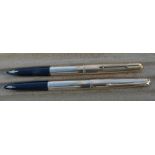 Two Parker 61 fountain pens, rolled gold