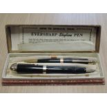 An Eversharp Skyline fountain pen, 14k nib, and pencil set, boxed