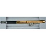 A Parker Classic fountain pen, Milleraies gold plated, uninked