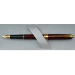 A Parker Sonnet fountain pen, premier laque red, 18k nib, uninked