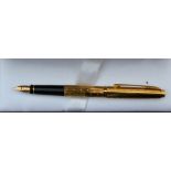 A Parker 75 fountain pen, gold filled, perle