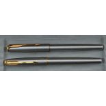 A Parker Sonnet fountain pen and roller ball, Fighter GT 18k nib