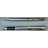 A Parker sonnet fountain pen and pencil, Flighter GT, Uninked