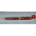 A Parker Sonnet ballpoint pen, Chinese laque red