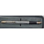 A Parker 75 sterling silver fountain pen