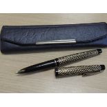 A Sheaffer Lady 904 fountain pen, paisley, in soft cover and boxed. (nib in poor condition)