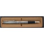 A Parker 75 sterling silver fountain pen