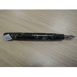 A Conway Stewart 30 Duro fountain pen, green marble (no cap)