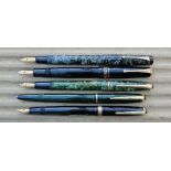 Five Wyvern fountain pens