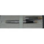 A Parker 75 sterling silver fountain pen