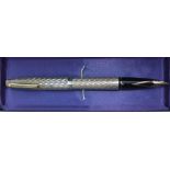 A Sheaffer Imperial fountain pen, sterling silver, marquetry 834