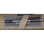 A Sheaffer Targa Slim fountain pen, stainless steel