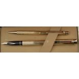 A Sheaffer Targa fountain pen and ballpoint, 1007 gold plated