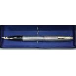 A Sheaffer Imperial fountain pen, sterling silver, barleycorn, uninked