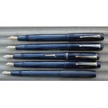 Five Conway Stewart fountain pens, two 475, a 479, 1200 and a 286