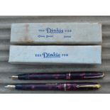 Two Conway Stewart 550 Dinkie fountain pens