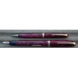 A Conway Stewart 84 fountain pen and matching pencil
