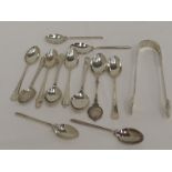 A pair of Victorian silver sugar nips of plain form, London 1838, makers mark worn, and a