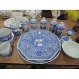 A selection of Spode including Christmas plares, herb/spice jars etc