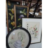 A selection of framed needlecraft pictures