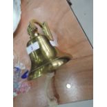 A brass door bell