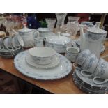 A Noritake Blue Hil part dinner service, 44 pieces