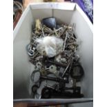 A box of various cabinet keys etc