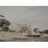 A watercolour, P J Hargreaves, Sunderland Point, signed, 13.5'x9'