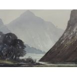 A watercolour, E Greig Hall, Lakeland landscape, signed 10.5'x14.5'