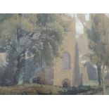 A watercolour, William Heaton Cooper, St Michaels on Wyre Church, signed (presented to the Venerable