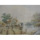 A watercolour, J Bagot, Overend, signed and dated 1892 9'x14'